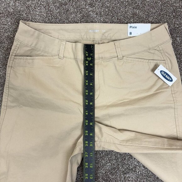 Old Navy Women's Pixie Chino Ankle Pants Size 8 Beige Upper Crust Stretch NWT - Picture 10 of 16